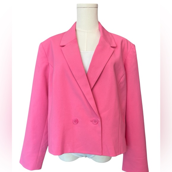 New York & Company Jackets & Blazers - 🆕 💖 NWT NEW YORK & COMPANY Cropped Pink Blazer | Women’s Size 14